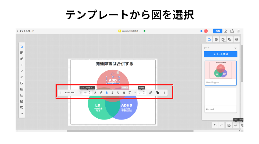 テンプレートから図を選択(Cacoo)2